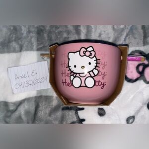 Pink Hello Kitty Sanrio 20 oz Ramen Bowl with Chopstick BNIB